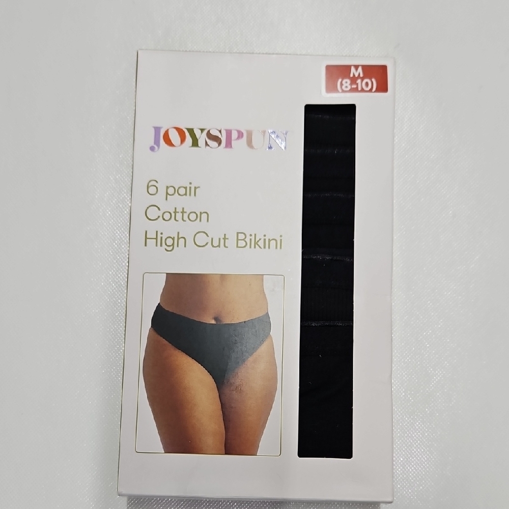 Black Woman's High Cut Bikini Bottoms Cotton